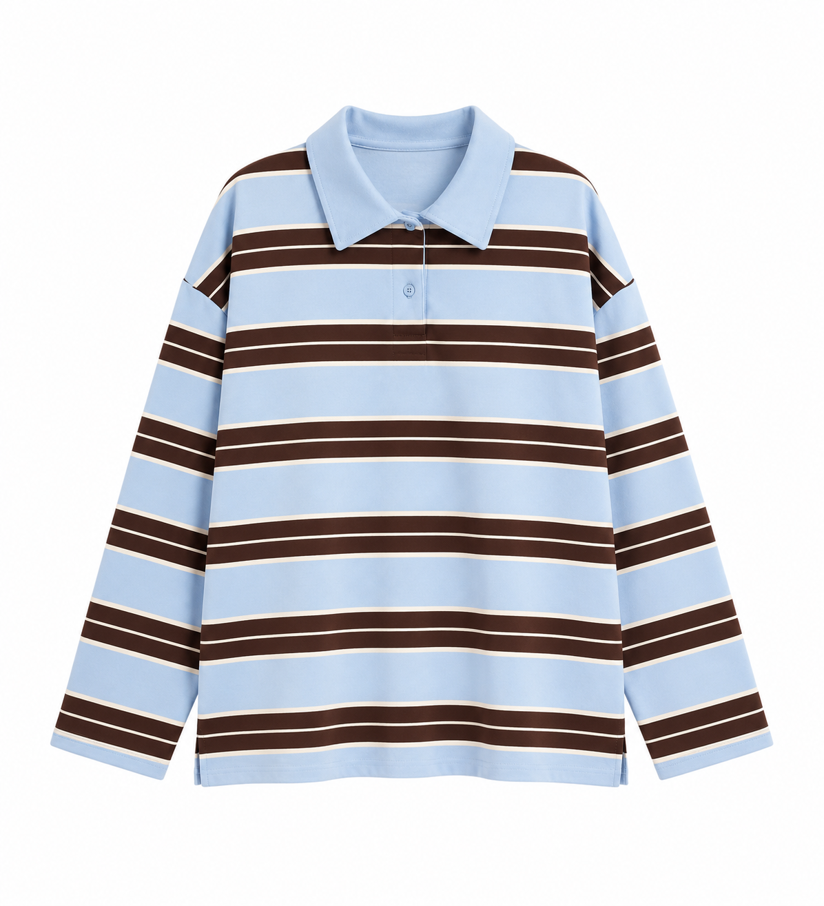 Oversized Striped Polo Shirt