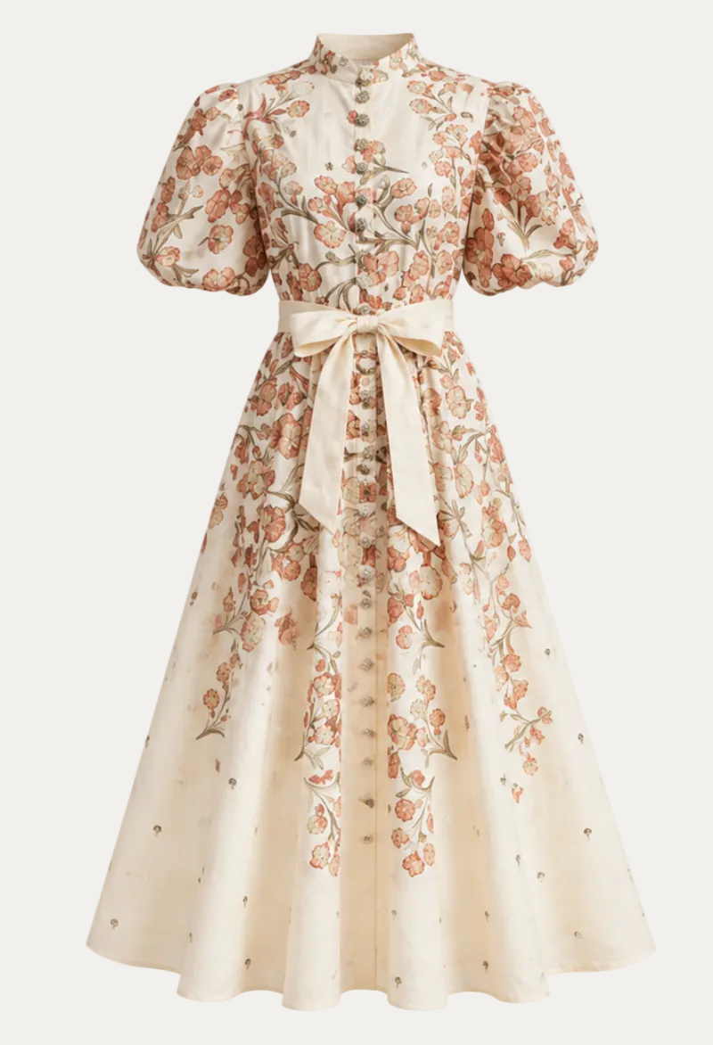 Blush Garden Vintage Maxi Dress