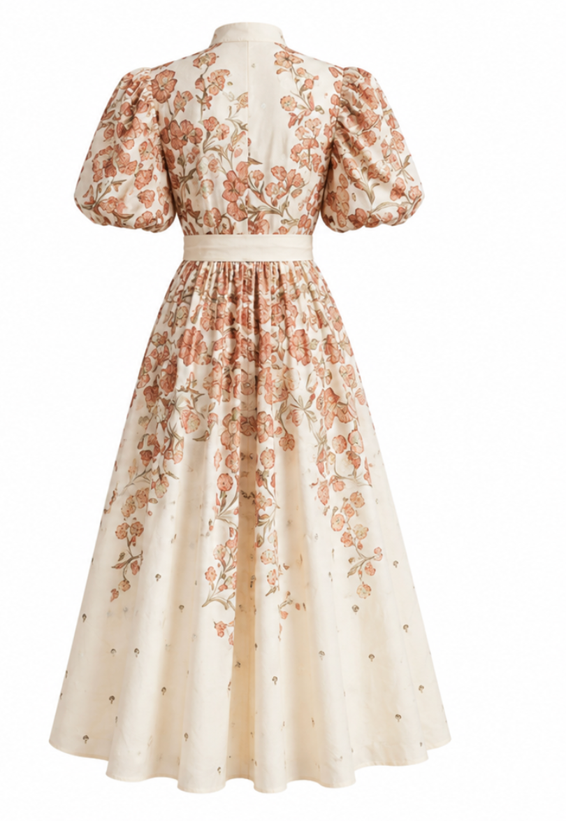 Blush Garden Vintage Maxi Dress