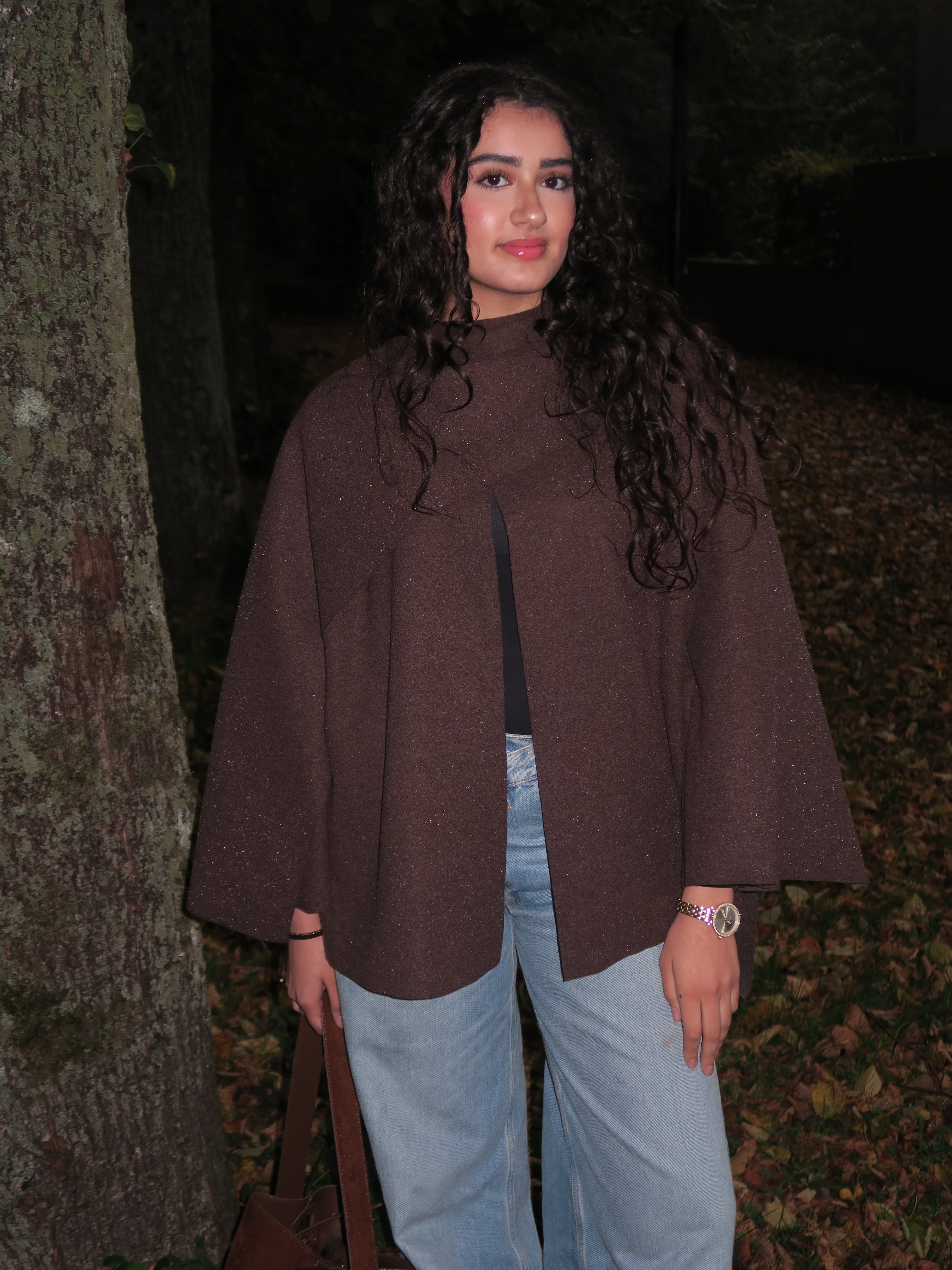 bruine cape elegant herfst