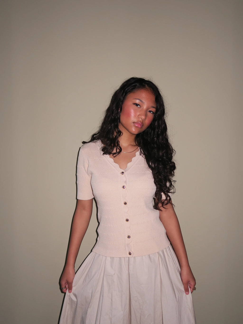 Maxi rok voor dames met elastische tailleband