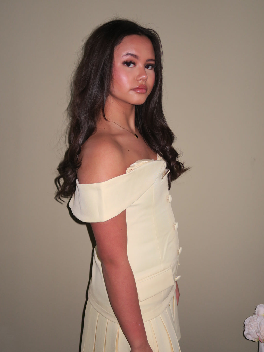 Off-shoulder bovenkant van mini jurk