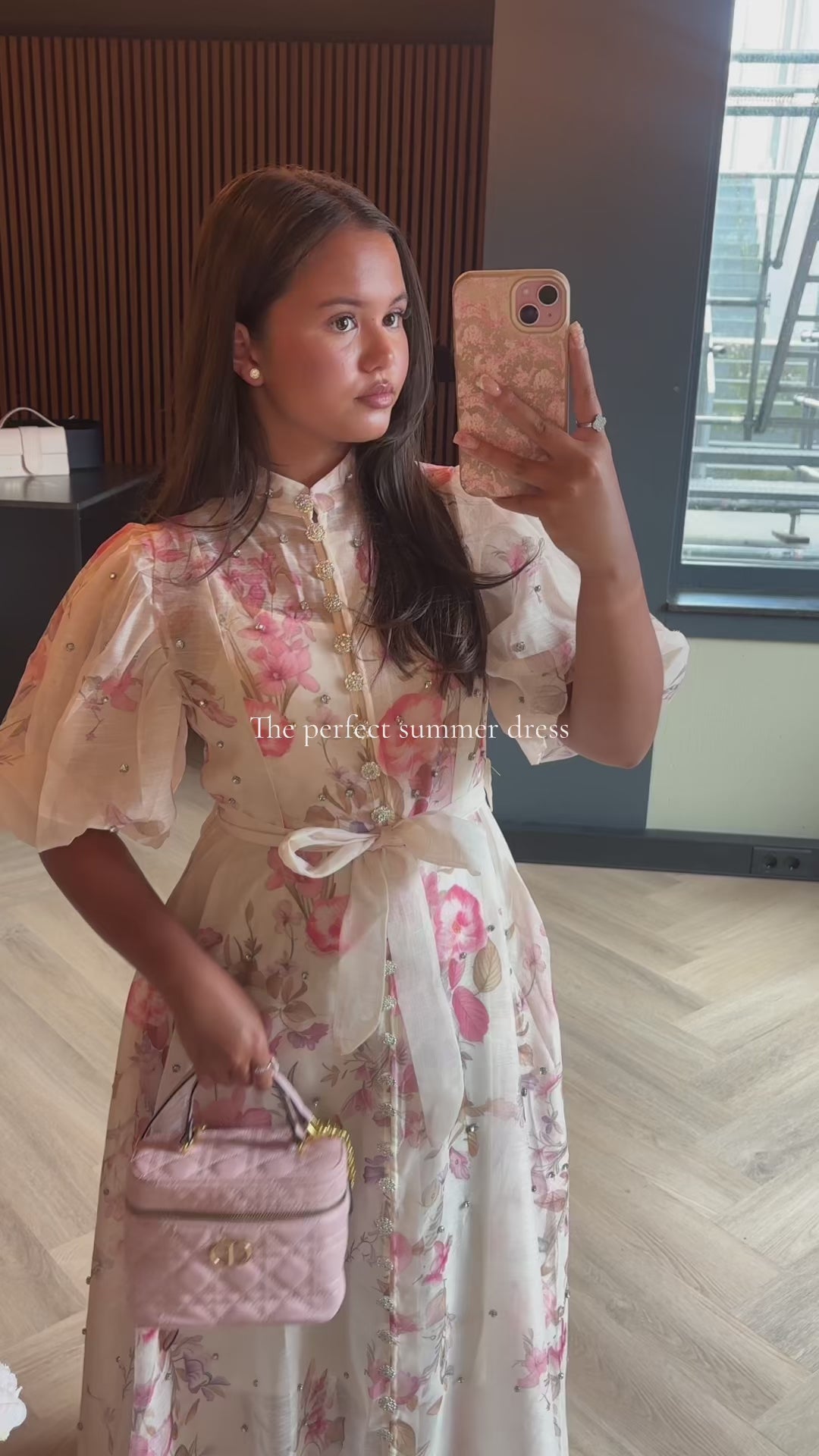 Rosé Blossom Vintage Maxi Dress