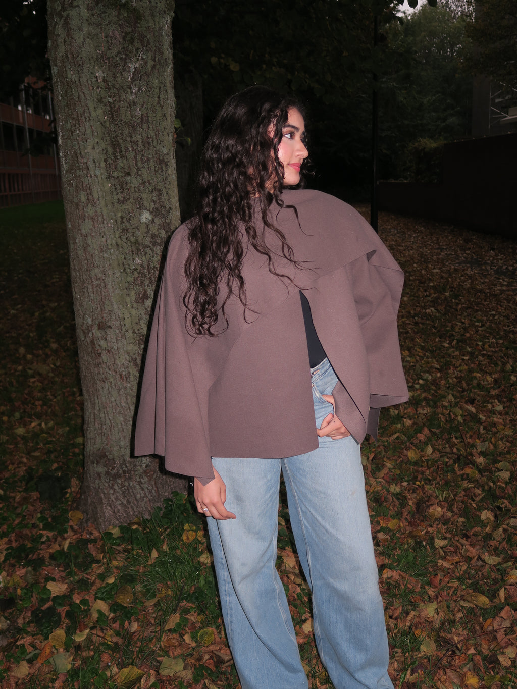 minimalistische jas voor over jurk